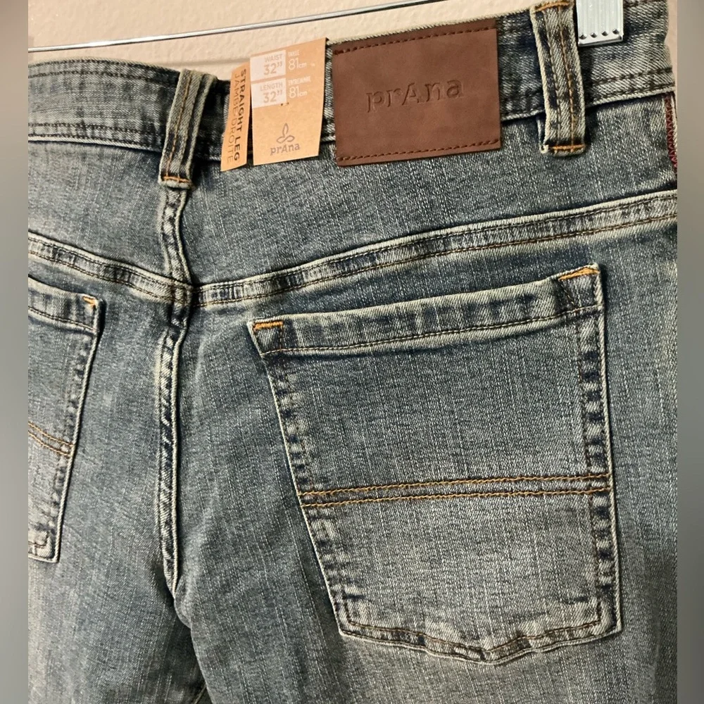 Prana Axiom Jean Men’s Organic Stretch Denim Straight Size 32x32 NWT